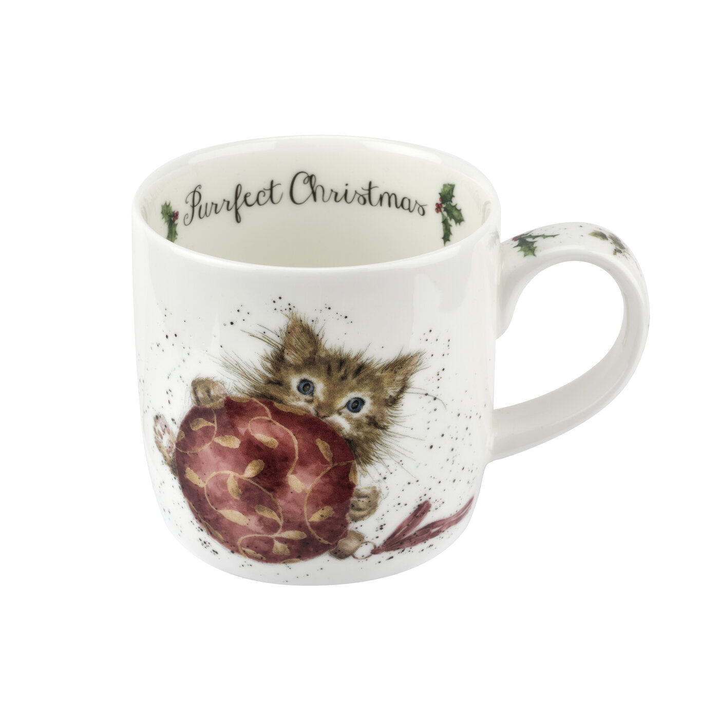 Wrendale Designs Mug and Coaster Set Purrfect Christmas (Kitten) image number null